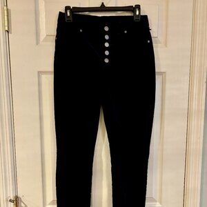 Cabi High-Rise Button-Front Corduroy Pants | NAVY | SIZE 6 | NWOT